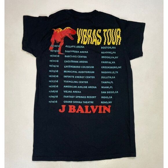 J Balvin Tour 2018 Graphic T-shirt Women Small Black Short Sleeve Music - Picture 3 of 5